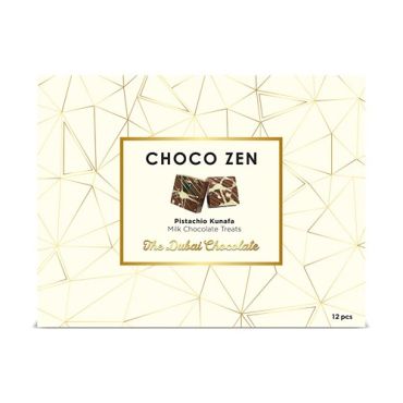 Choco Zen Pistachio Kunafa Dubai Chocolate Milk Treats (12 Pieces) 216G